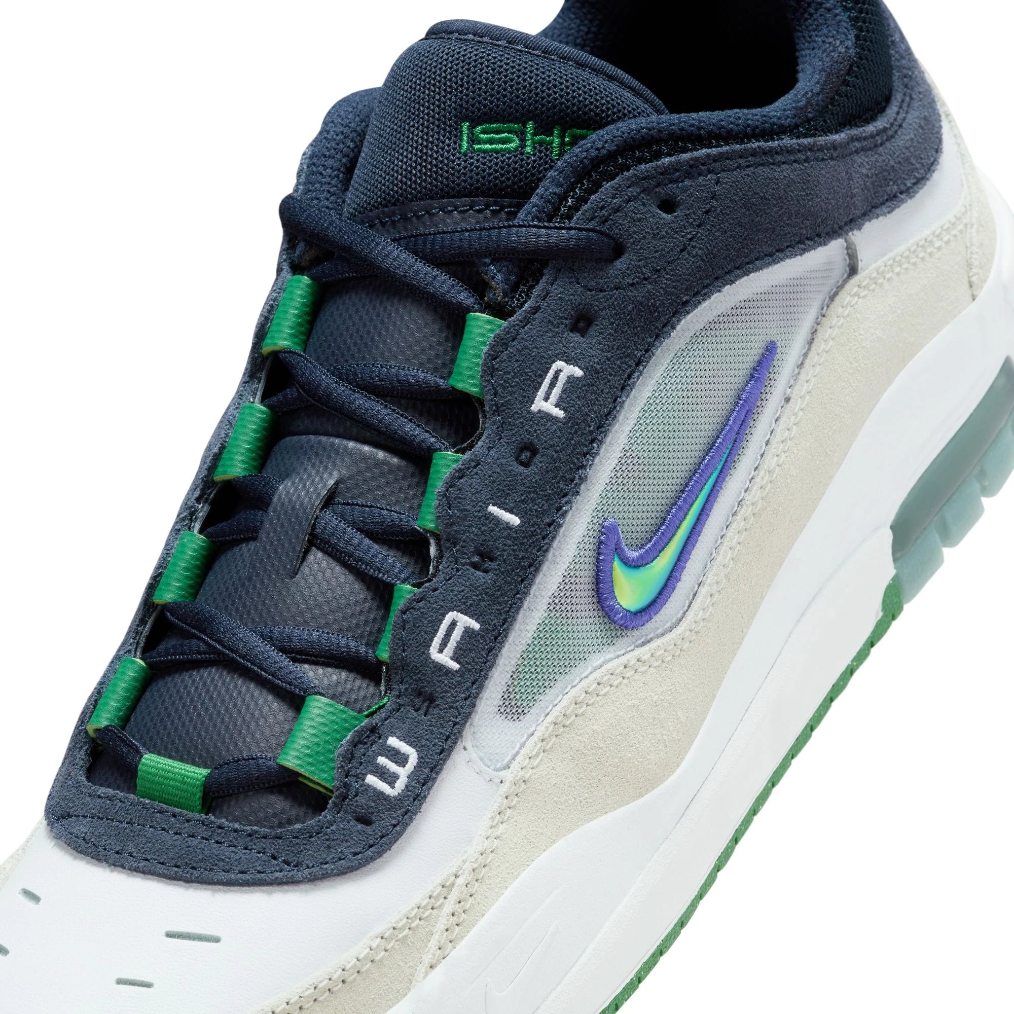 Nike SB Air Max Ishod White Persian Violet Obsidian Pine Green Spin Skate Shop