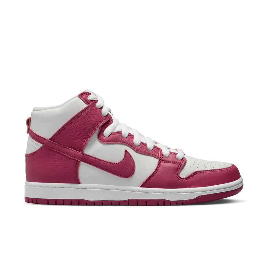 Nike sb dunk high red and white sales