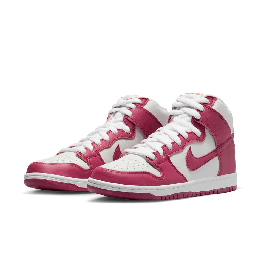 Nike sb dunk 2025 high red and white